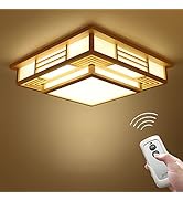 Japandi plafondlamp hout 50cm 4-lichts - Lyra