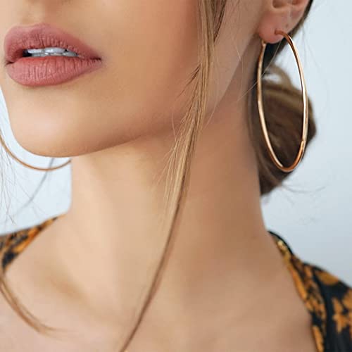 36 Pairs Gold Hoop Earrings Set for Women Multipack, Boho Fashion Statement Stud Hoop Earrings Pack with Pearl Butterfly Shaped Assorted Small Big Hoop Earrings Jewelry for Gift - Thumbnail 2