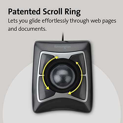 Image of Kensington Expert Trackball Mouse (K64325), Black Silver, 5 inch W x 5-3 /4 inchD x 2-1 /2 inchH(Pack of 2)