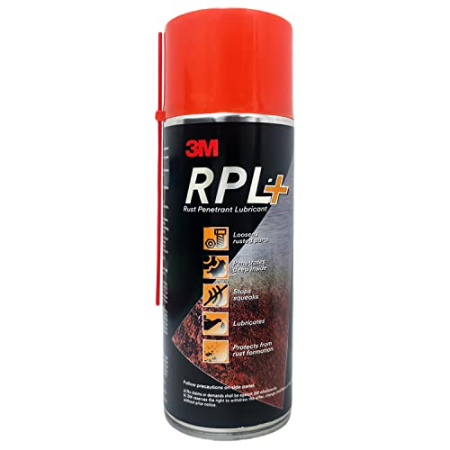 3M RPL Plus, Rust Penetrant Lubricant with Spray Pipe, Multi-use for Automotive & Industrial, Remove Rust & Squeaks, Loosen Stuck Nuts & Bolts, Fast-acting & Protect Against Rust (400ml, Pack of 1)