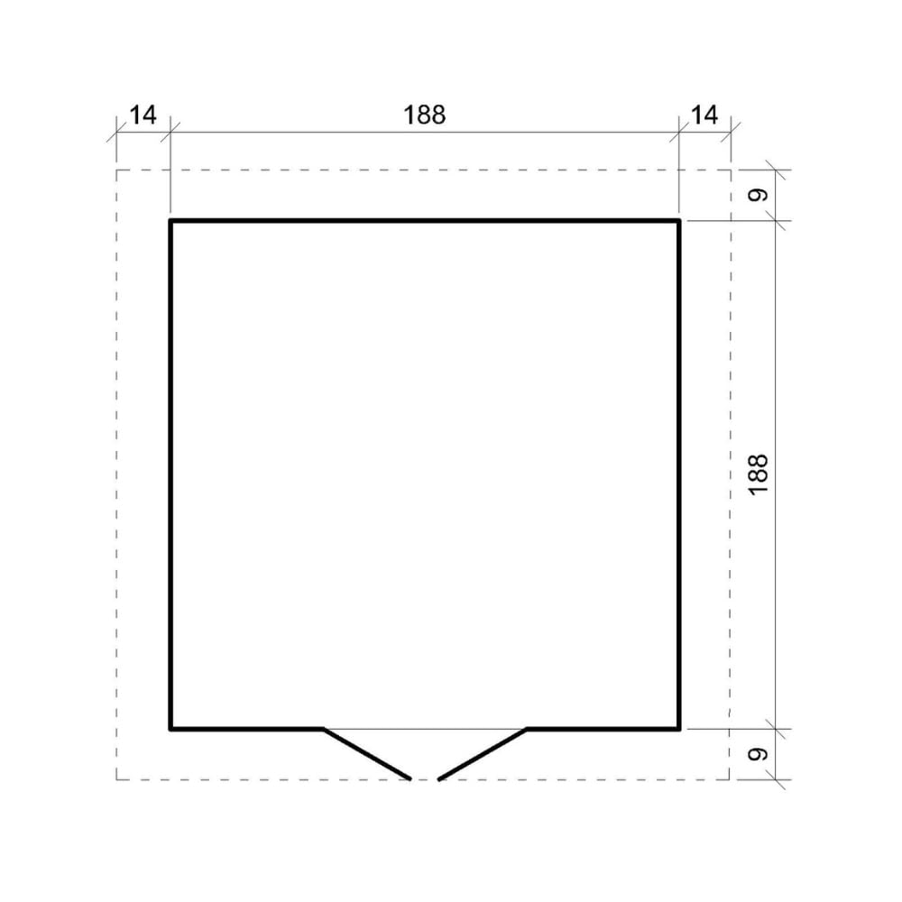 TIMBELA M343C1 drewniany domek ogrodowy, 3,53 m², sosna/świerk, szopa na narzędzia o grubości ścianki 19 mm, drewniany domek na narzędzia ogrodowe i rowery, podwójne drzwi, bez dna