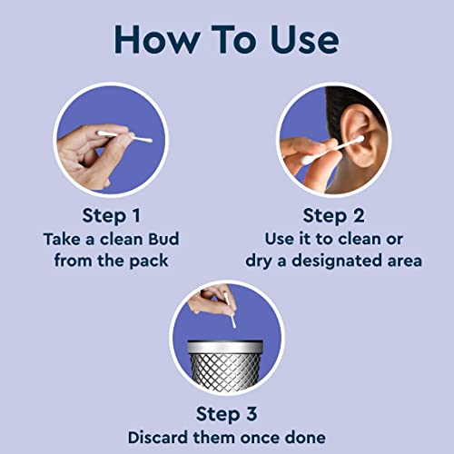 Image of GUBB Paper Stick Cleaning Cotton Ear Buds Swabs for with Safety Tip 200 Sticks