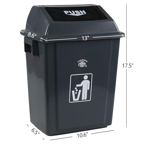4 Pack de 5 galones canecas de basura con tapa basculante miniatura 2