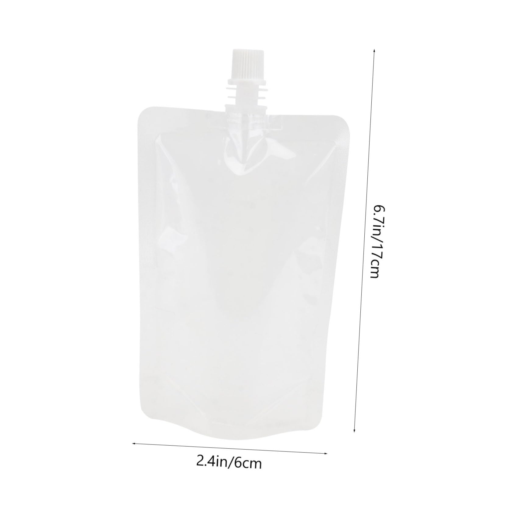 FELTECHELECTR 50 Pack Adult Drink Pouches Reusable Washable Pouches 300ml Portable Plastic Flask Bag for Camping Fishing Outdoor Activities