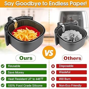 Image of Silicon air fryer tray (2 Round)