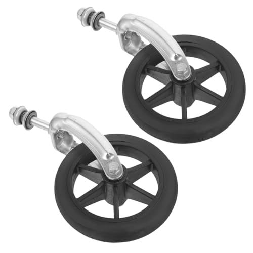 Gogogmee 2pcs Wheelchair Wheel Steering Wheel Wheelchair Accessories Wheelchair Parts Drive Wheelchair Replacement Parts Wheel for Wheelchair Front Wheel Wheelchair Bearings Wheels Rubber