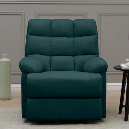 Image of Torque - Flumin 1 Seater Fabric Manual Recliner | Recliner Chair for Living Room, Office, Bedroom (Teal) | 1 Year Warranty