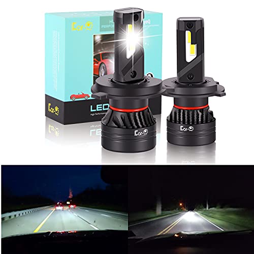 Car-EyeQ 12000 Lumens HB2 9003 H4 LED Headlights Conversion Kits Bulbs Replacement, Dual High/Low Beam Upgrade for Cars, Truck, Motorcycles, 6000K Xenon White