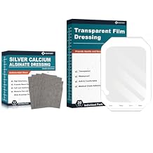 Ceeport Silver Calcium Alginate Dressing 2x210pcs +Transparent Film Dressing 6" x 8" 20Pcs