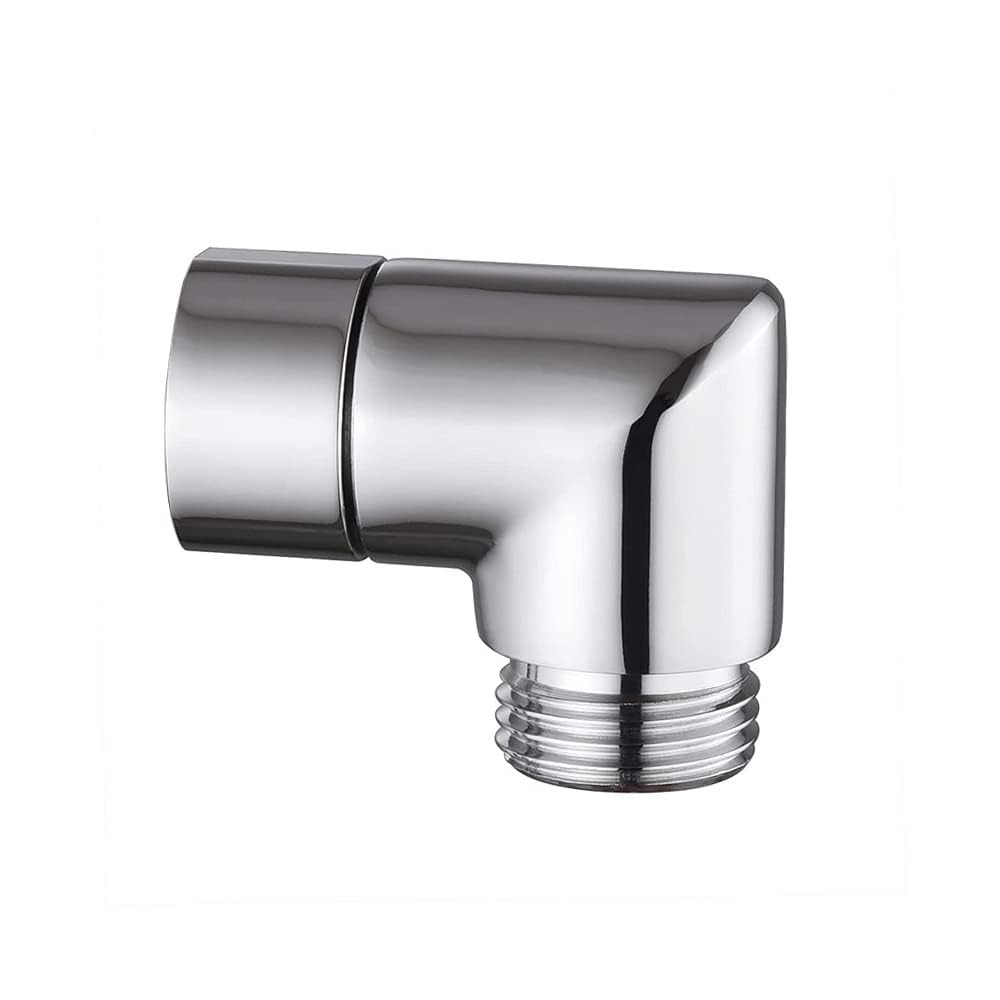 KOWVOWZ Shower head Elbow Adapter, Shower Elbow Adapter 90 Solid Brass Shower Arm Connection Elbow Adjustable 90 Degree Shower Head Elbow for Connecting Shower Arm and Fixed Showerheads