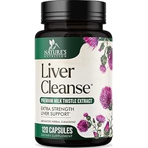 Liver Cleanse Detox & Repair Formula – Herbal Liver Support Supplement with Milk Thistle with Silymarin, Artichoke Extract, Dandelion, Beet, Chicory Root, & Turmeric for Liver Health – 120 Capsules