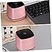 TEHAUX Portable Rose Gold USB Powered Desktop Bass Sound Speaker Compact Mini Wired Computer Speaker with Volume Control Small Stereo Music Player for Laptop Office Home Use