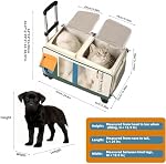 Grand Cat Carrier avec roues pour 2 Cat, Double Rolling Pets Carrier sur Roue, pliable Soft-Sided Carriers avec poignée télescopique, bandoulière pour petits chiens Sac de voyage pour camping de randonnée en plein air