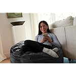 Sofa Sack Bean Bag Chair - Plush, Ultra Soft - Memory Foam Bean Bag Chair with Microsuede Cover - Stuffed Foam Filled Furniture and Accessories for Dorm Room 3 Feet - Charcoal - Image 2