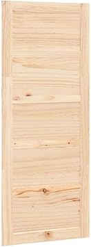 Gecheer Scheunentür Aus Massivholz Kiefer | 90x210cm Schiebetür | Rustikales Design Wachsbraun