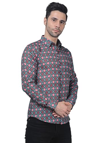 Image of TB Trybuy.in Avant-Garde Men's Printed Full Sleeve Casual Linen Shirt