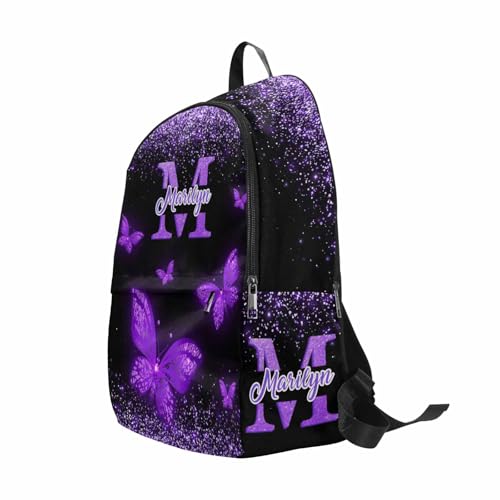 M YESCUSTOM Custom Kids Girls Backpack with Lunch Bag Set, Personalized Butterfly School Bags Bookbag Water Bottle for Girls Toddler Back to School Travel Bag2