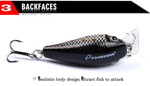 PROBEROS Crankbaits Set Fishing Lure Hard Baits Swimbaits Boat Ocean Topwater Lures Kit Fishing Tackle Hard Baits Set for Trout Bass Perch Fishing Lures Set (405)