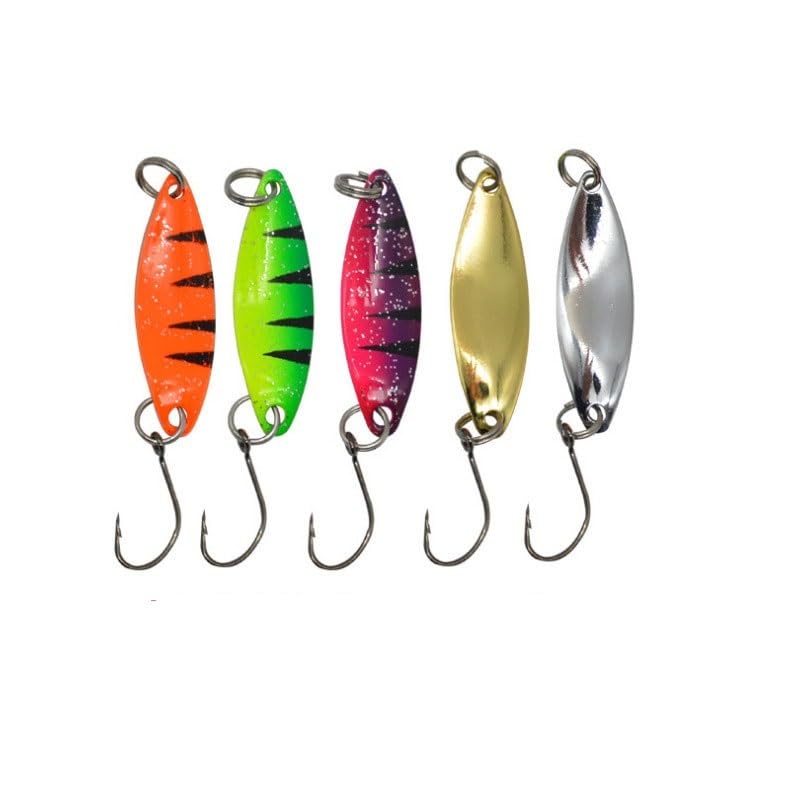 Matériel de pêche truite avec 20 leurres cuillères en métal pour spinner et wobbler