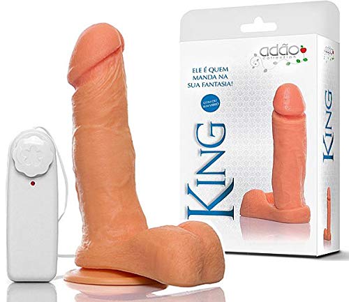 King com Ventosa Escroto e Vibro 16,5cm