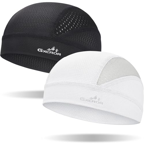 Image of GXCROR Cooling Skull Cap for Men Women Sweat-Wicking Breathable Mesh Liner for Helmets, Summer Cycling Motorcycle