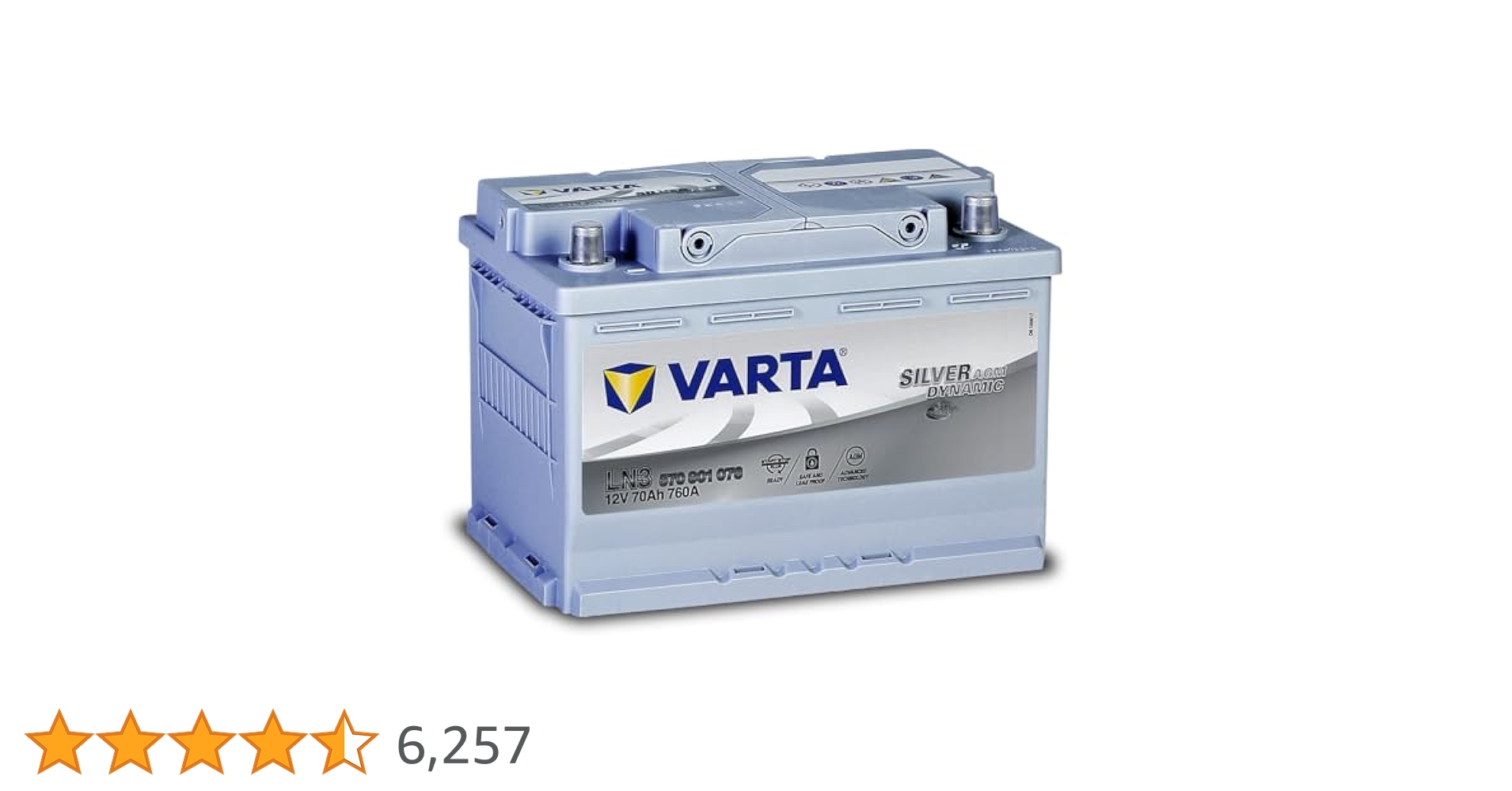 Varta AGM 70Ah 760A (EN) E39 : Amazon.com.be: Automotive