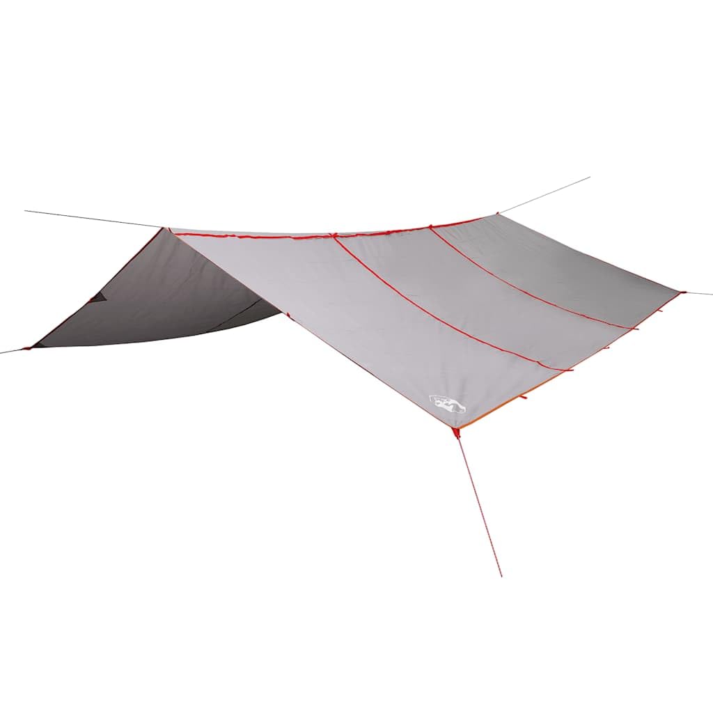 Tarp oliwkowa zieleń, 306 x wodoszczelna, z poliestru 185T, z powłoką poliuretanową, z oczkami, lekka i składana, na kemping, trekking, na zewnątrz, na plażę, biwak, pawilon, ochrona przed słońcem
