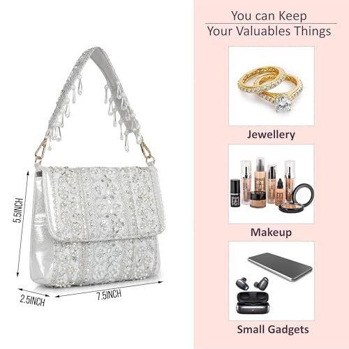 Image of Nevis Stylish Embroidery Unique Design Traditional Wedding Party Handheld Potli Bag For Women