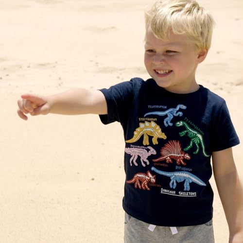 Image of Toddler Boy Clothes Cartoon Cotton Summer Short Sleeve T-Shirt and Shorts Kids Outfit Set 2-7 Year