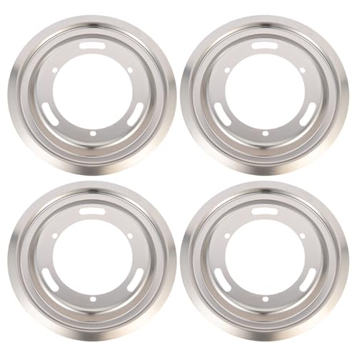 4 Pcs Drip Pans Electric Stove Gas Stove Tray Drip Pans for Kitchen Gas Stove Burner CoversKitchen Essentials Stainless Steel Range Pans Gas Range Accessories Drip Tray