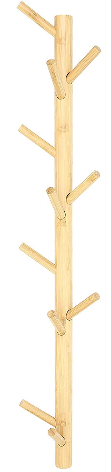 Dekoleidenschaft Wandgarderobe Bambus mit 11 Haken, braun, 100 cm hoch, im  Scandi-Style, Flurgarderobe, vertikale Hakenleiste : Amazon.de: Kche,  Haushalt & Wohnen