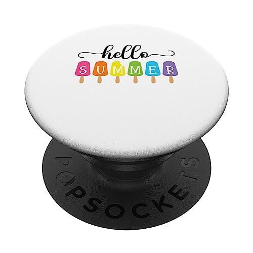 Hello Summer Vacation Last Day of School Student Teacher PopSockets Swappable PopGrip