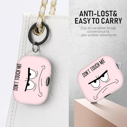 Image of Compatible with Airpods Pro 3 Case(2025),Don't Touch Me for Airpods Pro 3rd Generation Cases Cover with Lanyard Soft Silicone Cute Shockproof Cover for Women Men,Black