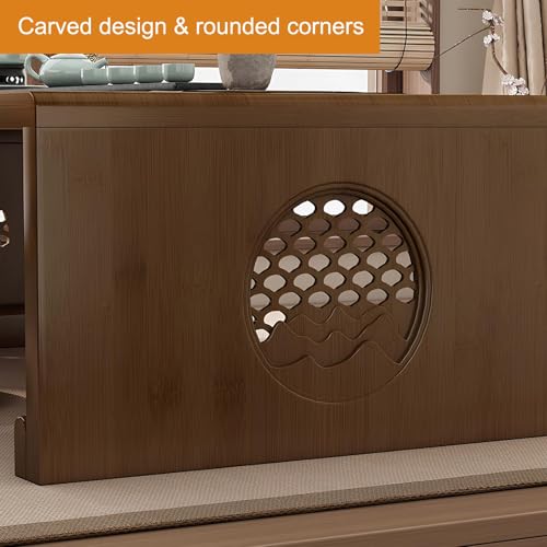 Table à thé japonaise pliante pour petits salons et studios exigus