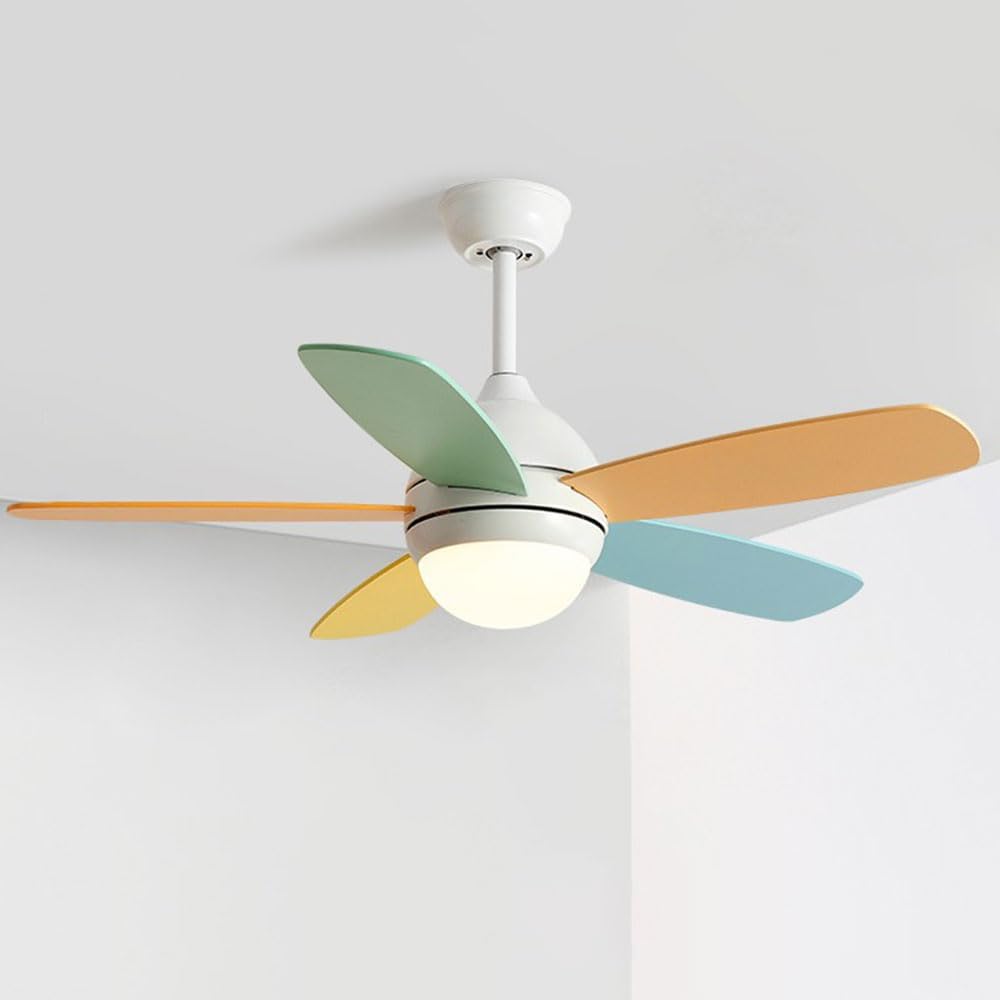 36in Remote Ceiling Fan with Light 24W LED Ceiling Fan Lighting Indoor Quiet Ceiling Fans 5 Gear Wind Speed Timing Fan Light for Bedroom Lounge Living Room Dining Room