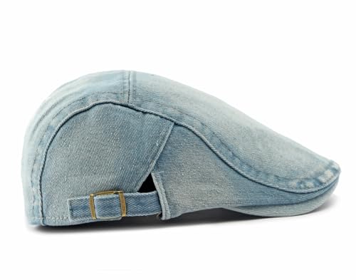 Image of Cotton Newsboy Cap,Breathable Ivy Gatsby Cabbie Beret Hat for Men's Women Driving Hunting Golf