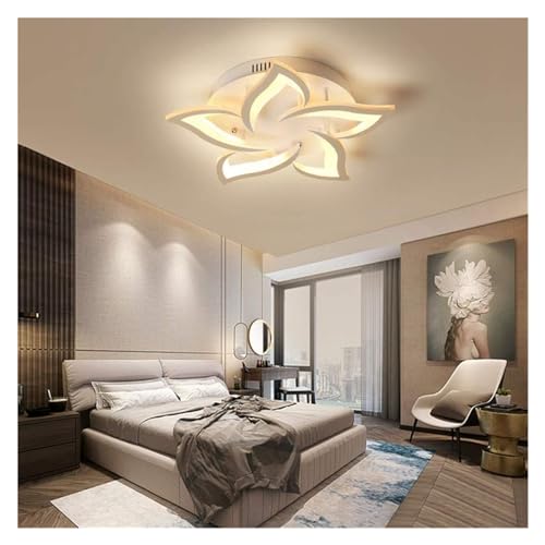 Plafonnier LED fleur dimmable avec télécommande en acrylique pour chambre - 5