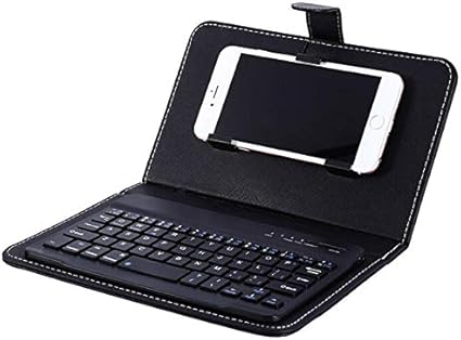 Achicoo スマホキーボード Bluetooth キーボード Iphone用 ポータブル Puレザー ワイヤレスキーボード ケース 4 2 6 8インチスマホ用 黒 Achicoo パソコン用キーボード 通販 Amazon