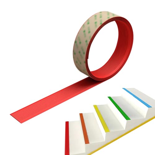 Protections De Bord Et D'angle Nez De Marche Caoutchouc Nez De Marche Profilé D'escalier Nez De Marche En Caoutchouc Pour Les Bords D'escalier Extérieurs Ou Intérieurs ( Color : Rosso , Size : T3cmxL1