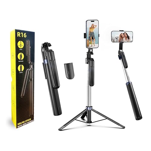 Image of Like Star R16 Tripod Selfie Stick 360 Upto 68.4 inch Long with 6 Section Stable Base & Wireless Remote Compatible with All Cell Phones for Selfie /Video Recording /Photo /Live Stream /Virtual Meetings