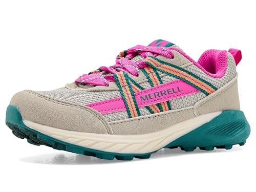 Merrell Copter Trek Hiking Shoe, Khaki/Fuchsia, 4 US Unisex