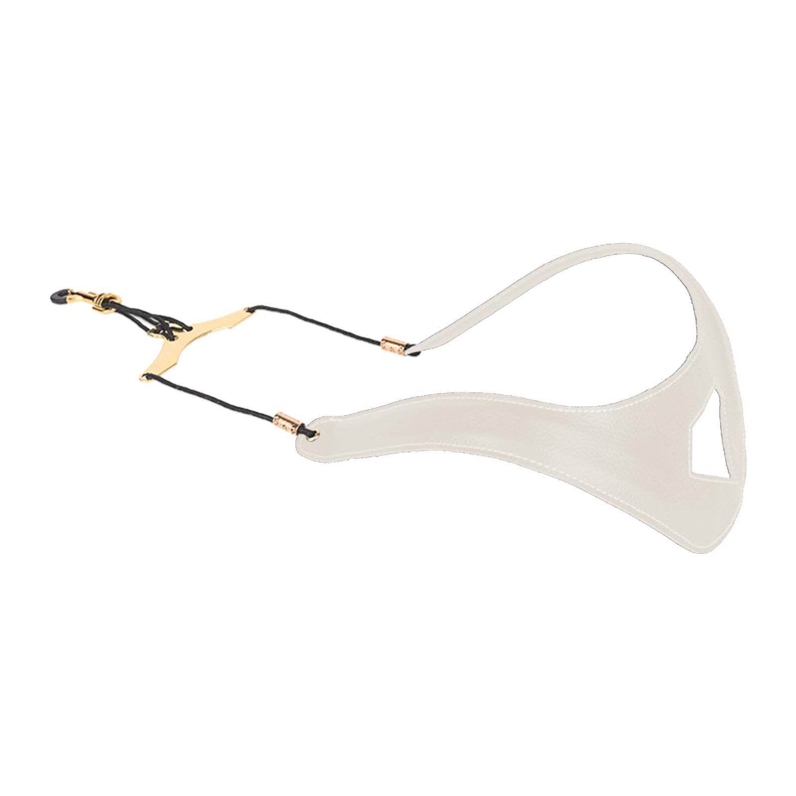 Oshhni Harnais d'épaule de Saxophone, harnais de Saxophone confortable, sangle de Saxophone pour Soprano Alto Sax Tenor, cadeaux pour amateurs de musique, blanc
