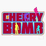 MAGNET Cherry Bomb (Text) Magnet Vinyl Magnetic Sticker 20 mil - Size 5'