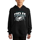Junk Food NFL - Philadelphia Eagles - Lightning - Officially Licensed Youth Pullover Fleece Hoodie for Boys and Girls