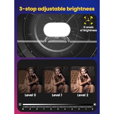 AOCHUAN Magnetic RGB LED Light, 7 Color Temperature, 3 Brightness Adjustment, 180 Mins Long-Lasting, Gradient Mode, Flash Mode 180 Fill Light for AOCHUAN Stabilizer