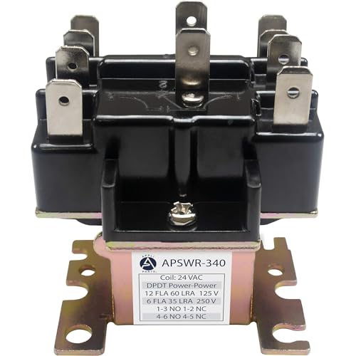 Appli Parts APSWR-340 90-340,24 VAC Coil, General Purpose Switching Relay,DPDT, for HVAC applications and other general electrical installations replaces APSR-340