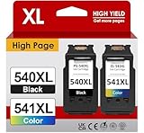 Firstoner cartucce 540 541, Cartucce Stampante 540 541 Sostituzione per Canon 540 541 xl, PG 540 CL 541 nero e colore per Pixma MG3650 MG3550 MG2250 MG3150 MG3600 MG4250 MX375 MX395 TS5150 TS5151