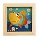 Goki - Petit Jeu de Patience 4 Billes Jouet en Bois Poisson Casse tête pour Enfant 5 +