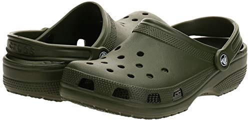 Tamancos Crocs clássicos unissex, Verde militar