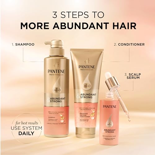 Pantene Abundant & Strong Shampoo, Strengthens Scalp's Hold on Hair Roots, 13.5 oz